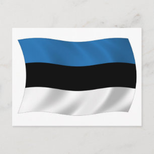 Postal de la bandera de Estonia
