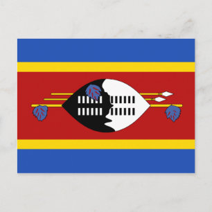 postal de la bandera de Eswatini