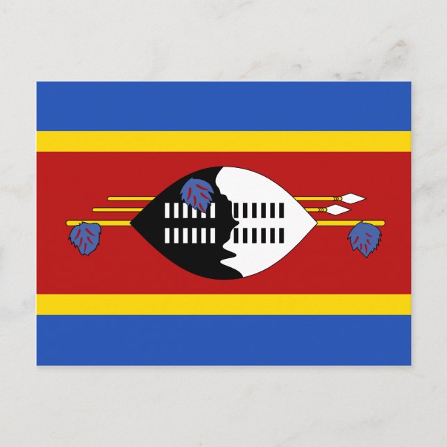 postal de la bandera de Eswatini (Anverso)