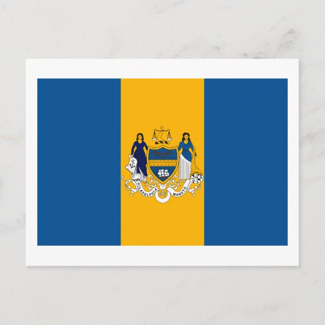 postal de la bandera de Filadelfia (Anverso)