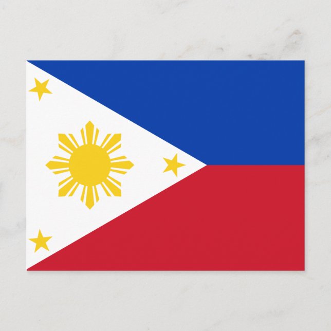 Postal de la bandera de Filipinas (Anverso)
