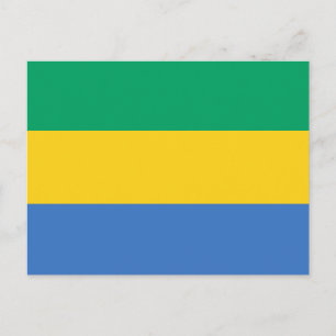 Postal de la bandera de Gabón