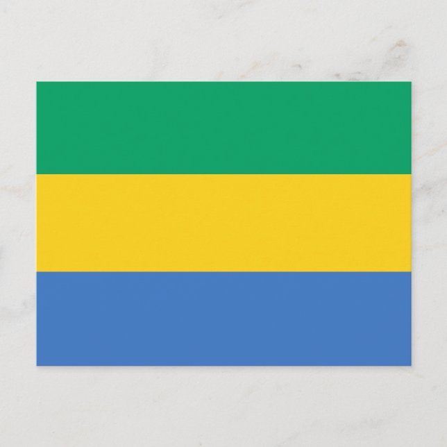 Postal de la bandera de Gabón (Anverso)