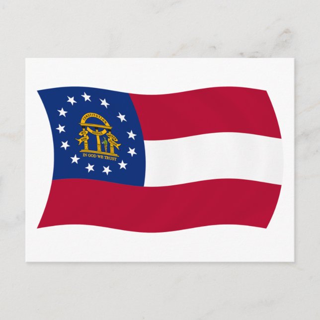 Postal de la bandera de Georgia (Anverso)