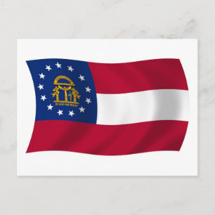 Postal de la bandera de Georgia