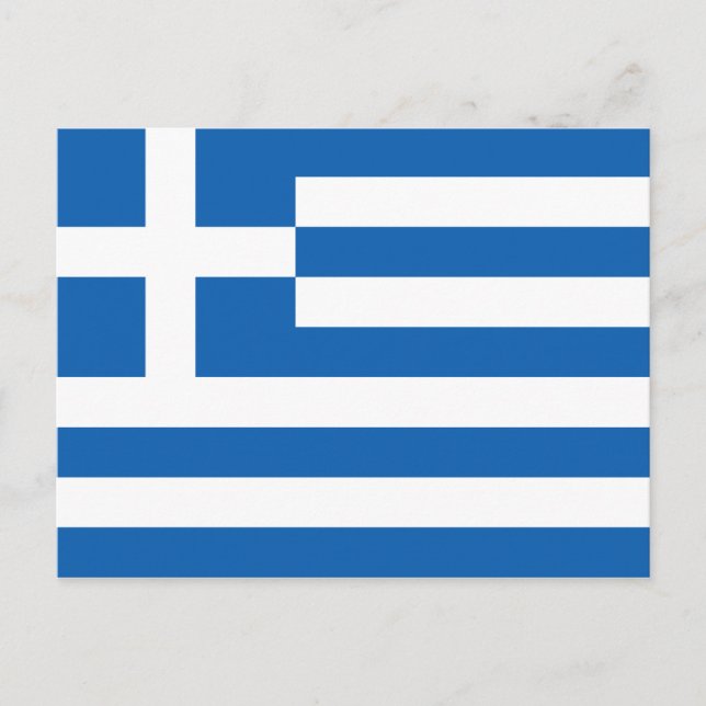 Postal de la bandera de Grecia (Anverso)