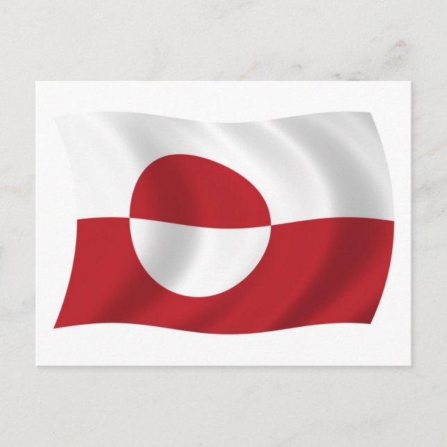 Postal de la bandera de Groenlandia (Anverso)