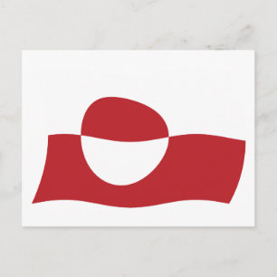 Postal de la bandera de Groenlandia