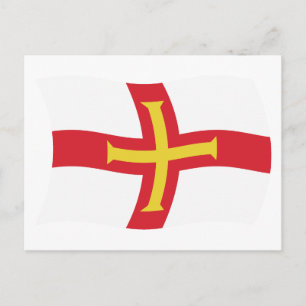 Postal de la bandera de Guernsey