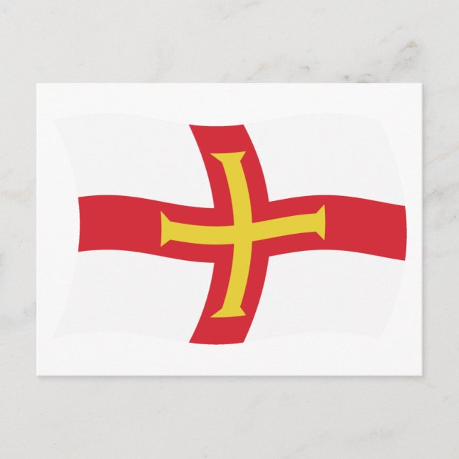 Postal de la bandera de Guernsey (Anverso)