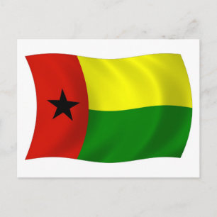 Postal de la bandera de Guinea Bissau