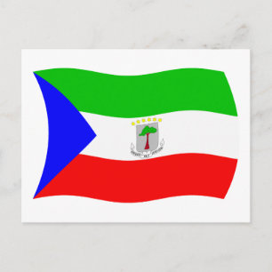Postal de la bandera de Guinea Ecuatorial