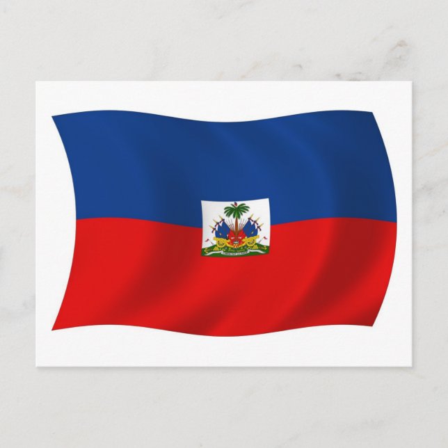 Postal de la bandera de Haití (Anverso)