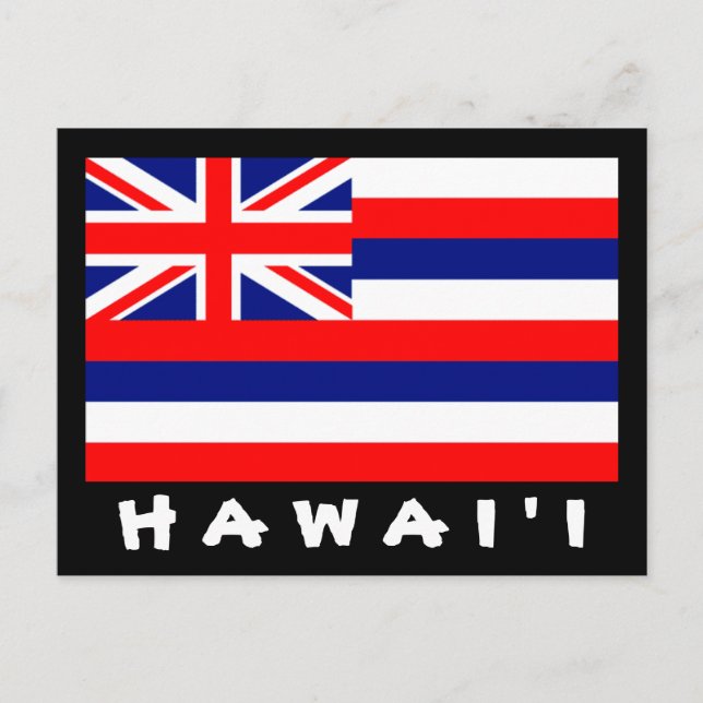 Postal de la bandera de Hawai'i (Anverso)