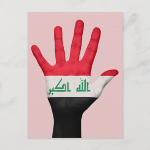 postal de la bandera de Iraq