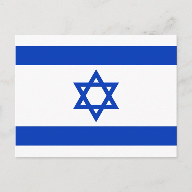 Postal de la bandera de Israel (Anverso)