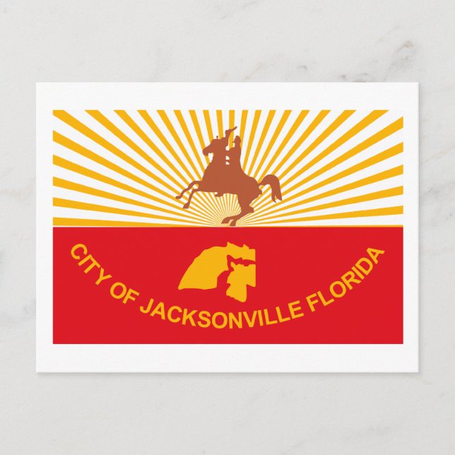 Postal de la bandera de Jacksonville (Anverso)