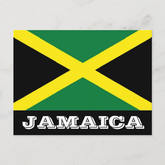 Postal de la bandera de Jamaica (Anverso)