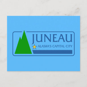 Postal de la bandera de Juneau, Alaska