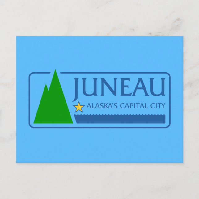 Postal de la bandera de Juneau, Alaska (Anverso)