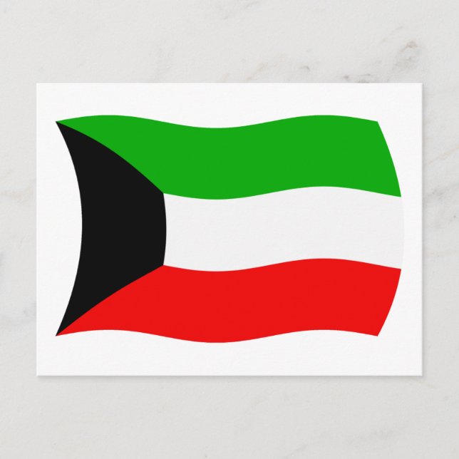 Postal de la bandera de Kuwait (Anverso)
