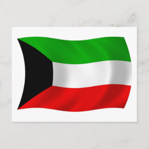 Postal de la bandera de Kuwait