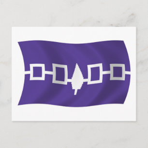 Postal de la bandera de la Confederación Iroquesa