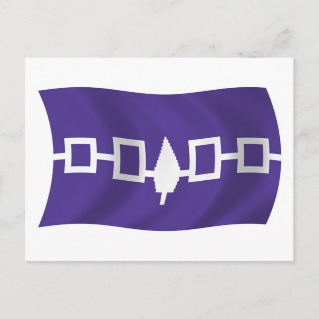 Postal de la bandera de la Confederación Iroquesa (Anverso)
