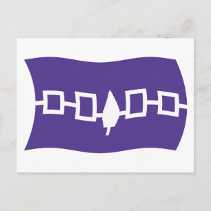 Postal de la bandera de la Confederación Iroquesa