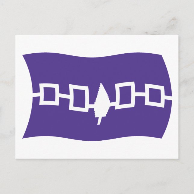 Postal de la bandera de la Confederación Iroquesa (Anverso)