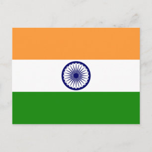 Postal de la bandera de la India