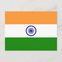 Postal de la bandera de la India