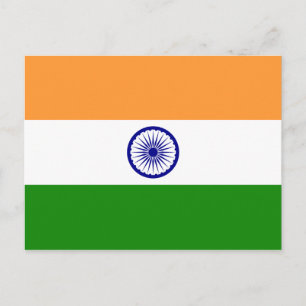 Postal de la bandera de la India
