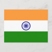 postal de la bandera de la India (India)