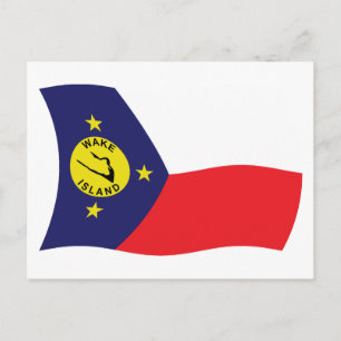 Postal de la bandera de la Isla Wake