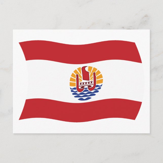 Postal de la bandera de la Polinesia Francesa (Anverso)