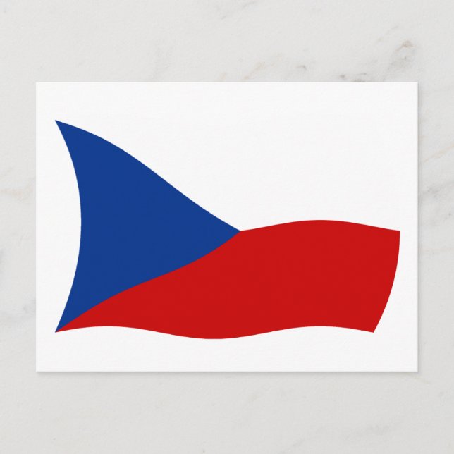 Postal de la bandera de la República Checa (Anverso)