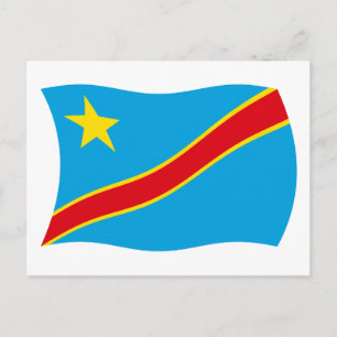 Postal de la bandera de la República Democrática d