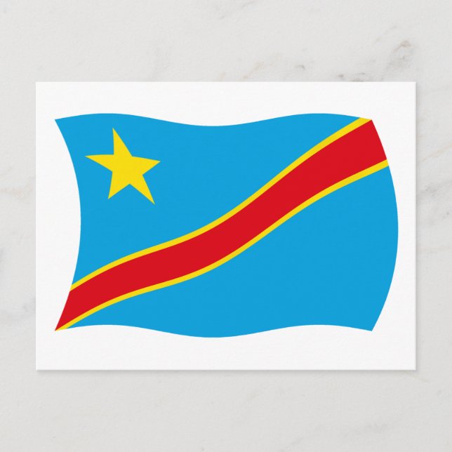 Postal de la bandera de la República Democrática d (Anverso)