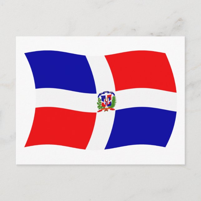 Postal de la bandera de la República Dominicana (Anverso)