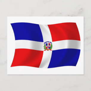 Postal de la bandera de la República Dominicana