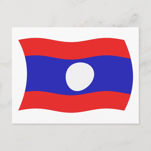 Postal de la bandera de Laos (Anverso)