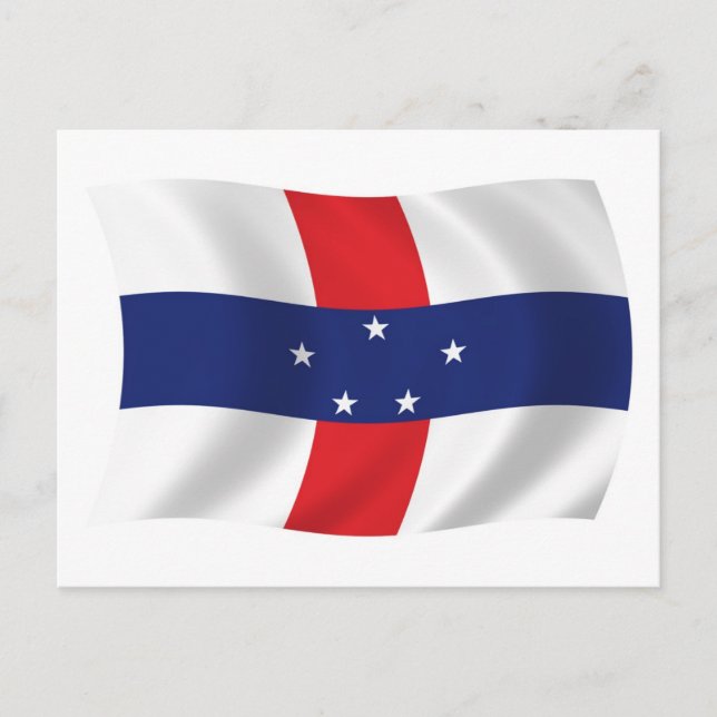 Postal de la bandera de las Antillas Neerlandesas (Anverso)