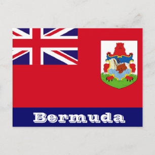 postal de la bandera de las Bermudas