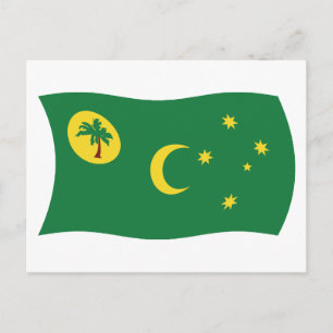 Postal de la bandera de las Islas Cocos
