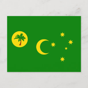 postal de la bandera de las islas Cocos Keelings