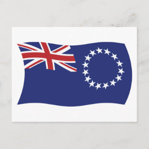 Postal de la bandera de las Islas Cook