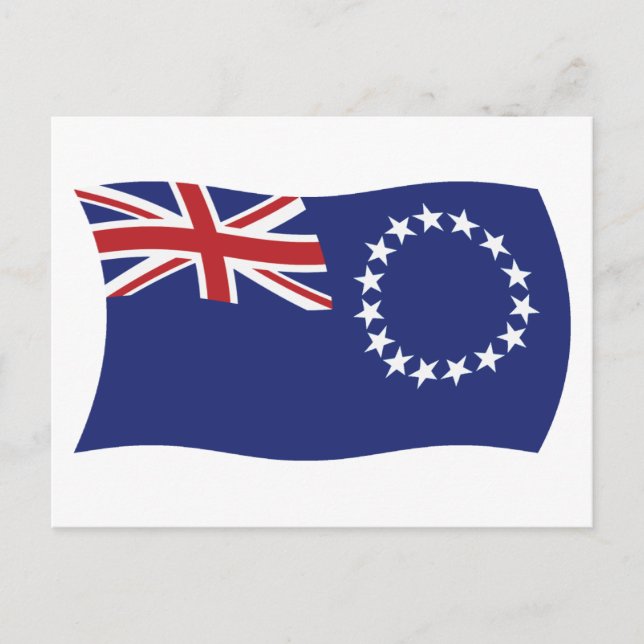 Postal de la bandera de las Islas Cook (Anverso)