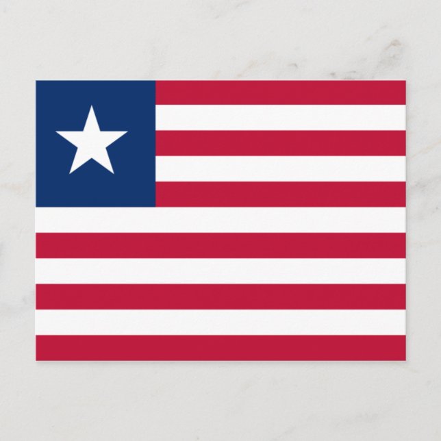 Postal de la bandera de Liberia (Anverso)