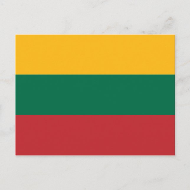 postal de la bandera de Lituania (lituana) (Anverso)